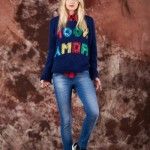 sweater tejido con frases tejido invierno 2014 by Agustina Saquer