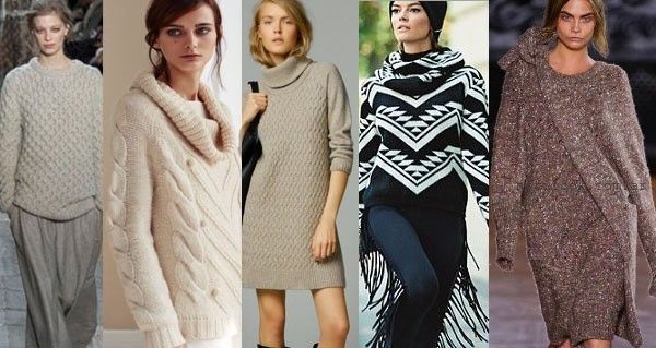 Moda - tejidos otoño invierno 2015 - tendencias en vestidos y sweater tejidos