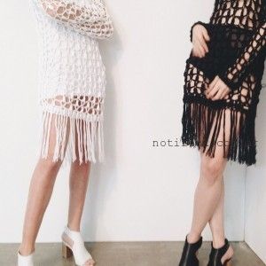 vestidos tejidos a crochet en red verano 2016 - Square jean