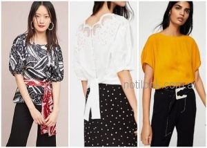 blusas con mangas con volumen - ropa de moda verano 2019 Argentina