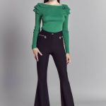 Sweater verde y patalon negro Look oficina invierno 2019 - Markova