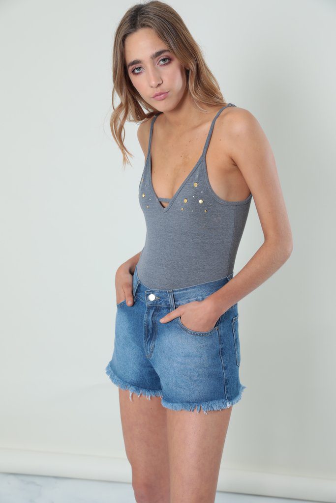 body algodon y short jeans mujer Doll store verano 2020