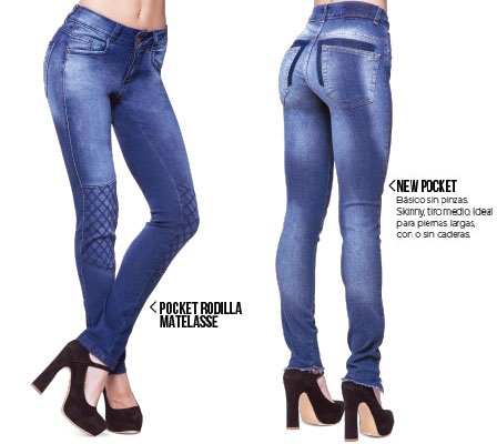 Octanos jeans con desteñidos lavados primavera verano 2020