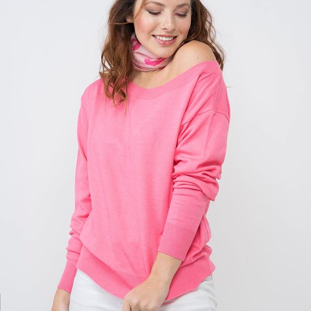 sweater de hilo rosa chicle Enriquiana Tejidos verano 2020