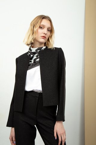 blazer cuello redondo mujer 2020 Calandra | Notilook - Moda Argentina