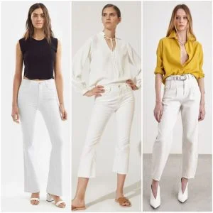 Looks con jeans blanco verano 2021