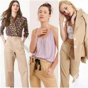 Looks paara mujer con pantalon beige