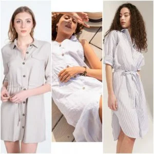 Vestido camisero look playero verano 2021