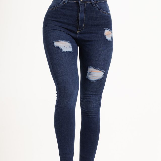 jeans ajustado con roturas mujer invierno 2021 Surah Jeans
