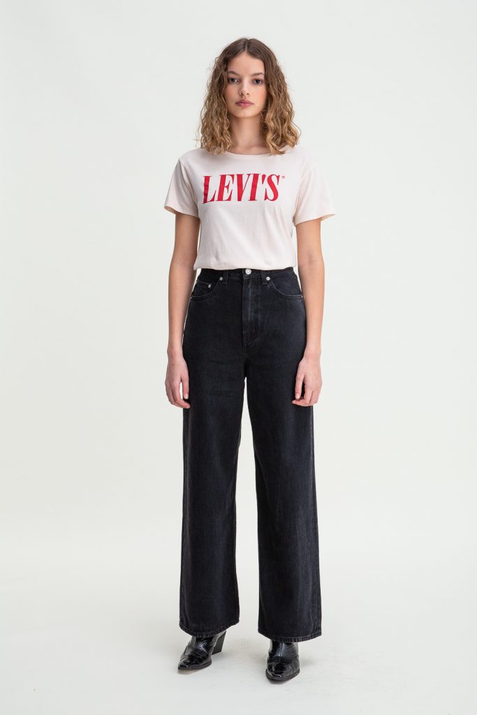 jeans ancho mujer invierno 2021 Levis