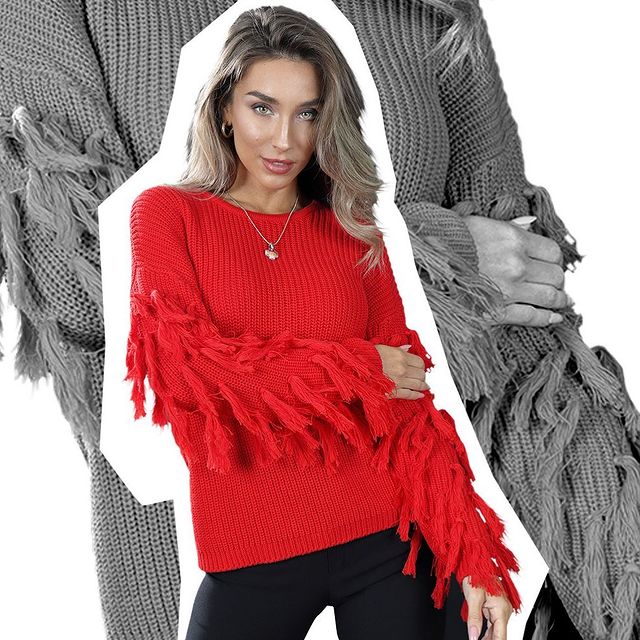 sweater rojo invierno 2021 Carla vianinni