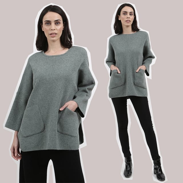 sweater gris tejidos con bolsillo invierno 2021 Arauz Sweater