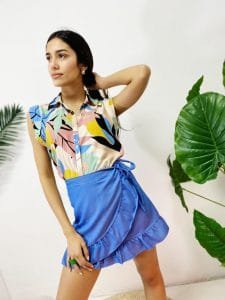 minifalda pareo corta mujer verano 2022 Tramps