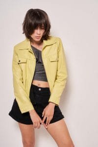 campera de cuero limon verano 2022 La Cofradia