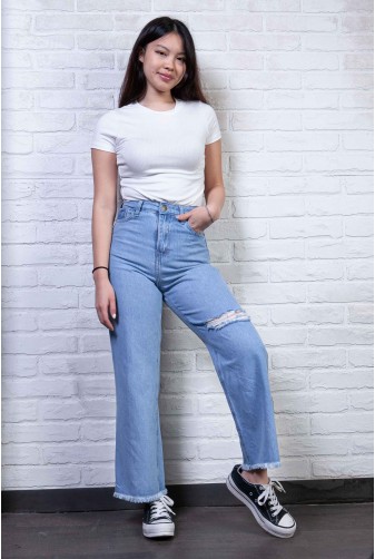 jeans claro con rotura verano 2022 VOV JEANS
