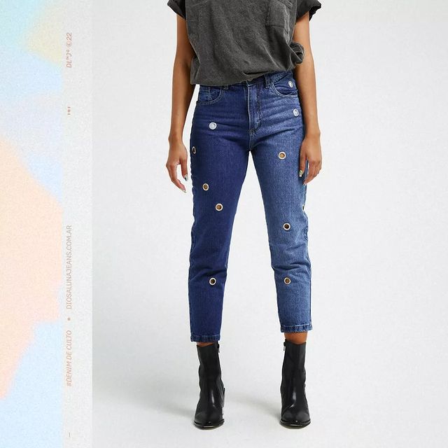 diosa luna jeans con apliques invierno 2022