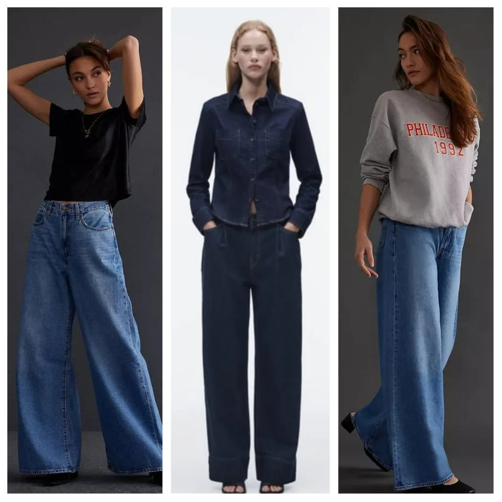 Jeans anchos Moda argentina invierno 2023