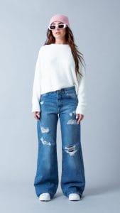 wide leg con roturas ecole invierno 2023