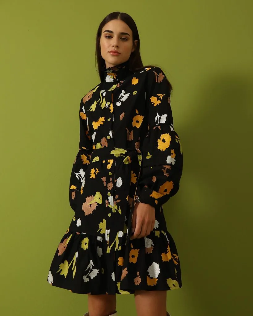 vestido mangas larga estampado invierno 2023 Vero Alfie