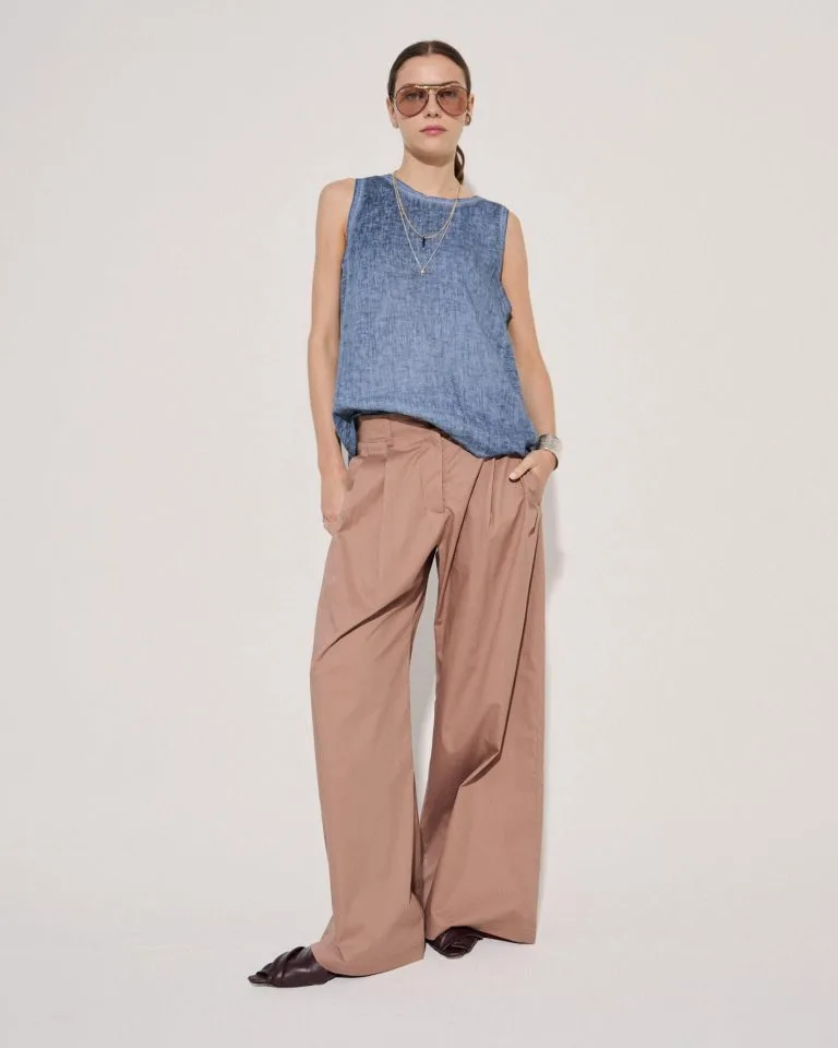 Pantalon sastrero beige mujer Naum
