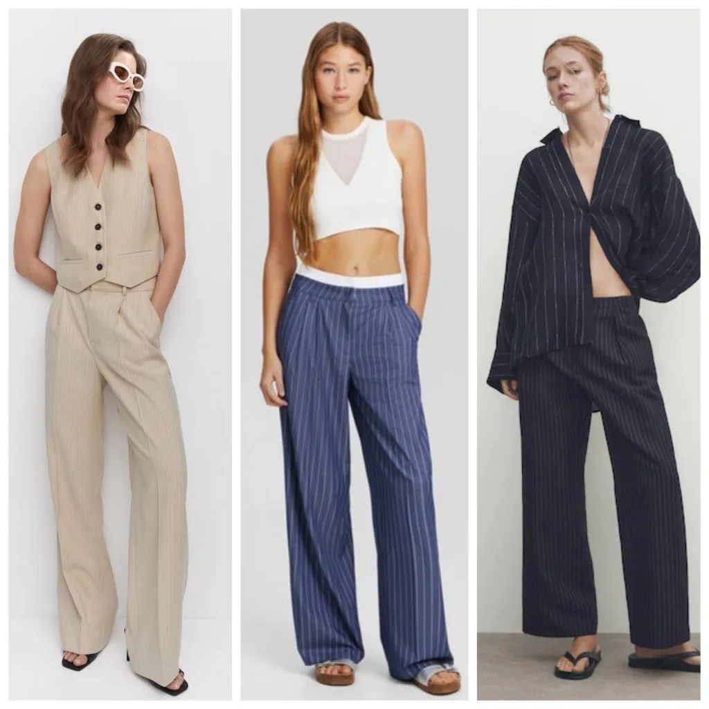 rayas Pantalones de vestir mujer verano 2024