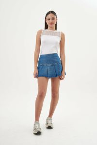 Diosa luna jeans verano 2024 minifalda tablas