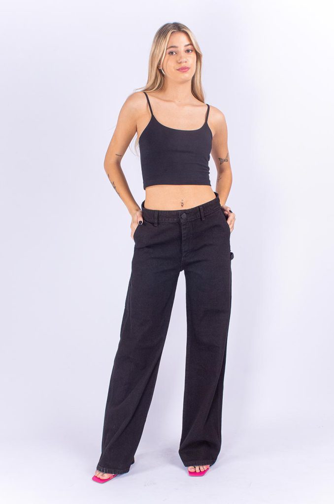 jeans negro ancho Af jeans verano 2024