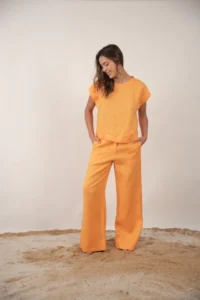 conjunto de lino pantalon blusa sarawak verano 2024
