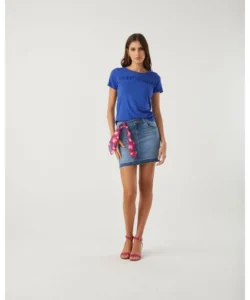 minifalda jeans Mujer taverniti verano 2024