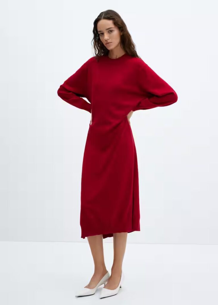 vestido de invierno rojo