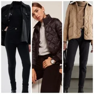 Looks de invierno con jean negro para mujer