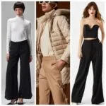 Outfits con pantalón ancho invierno 2025 Outfits con pantalones anchos para mujer invierno 2024