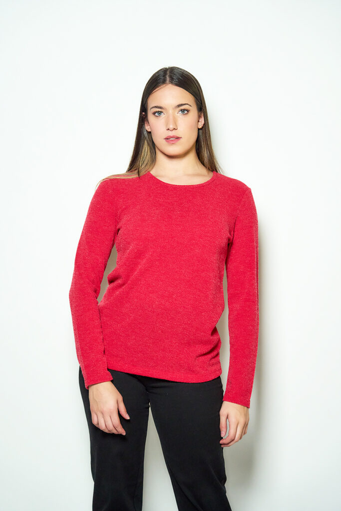 sweater rojo senora invierno 2024 chatelet