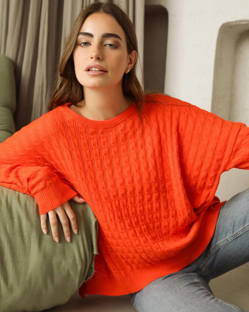 sym sweater tejido naranja invierno 2024