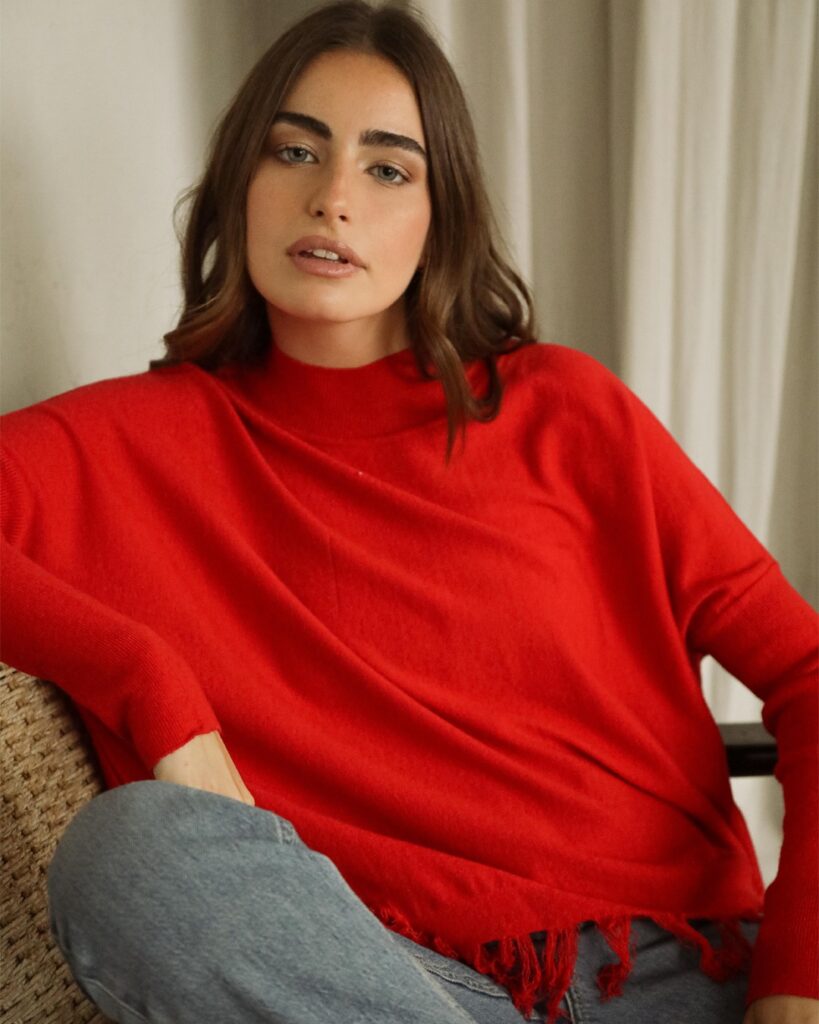 sym sweater tejido rojo invierno 2024