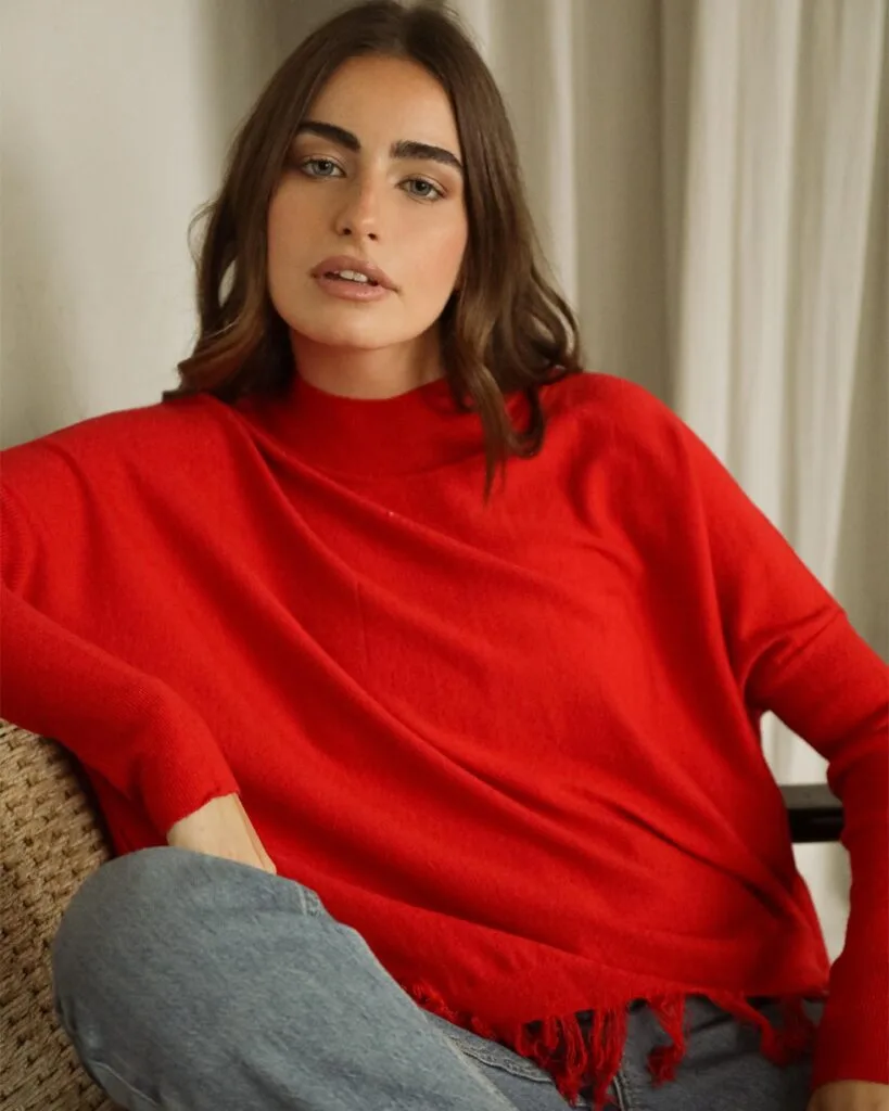 sym sweater tejido rojo invierno 2024