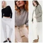 Outfit de invierno con pantalón blanco 2025 Outfit con pantalon blanco para invierno