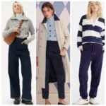 Outfits de invierno con pantalon largo azul marino
