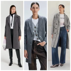 Outfits con tapado gris para invierno