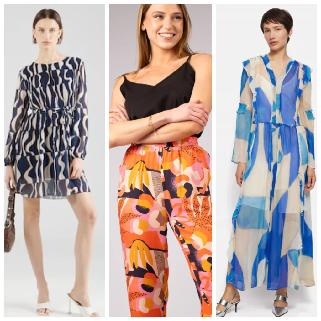 Abstractas Estampas de moda verano 2025 Argentina
