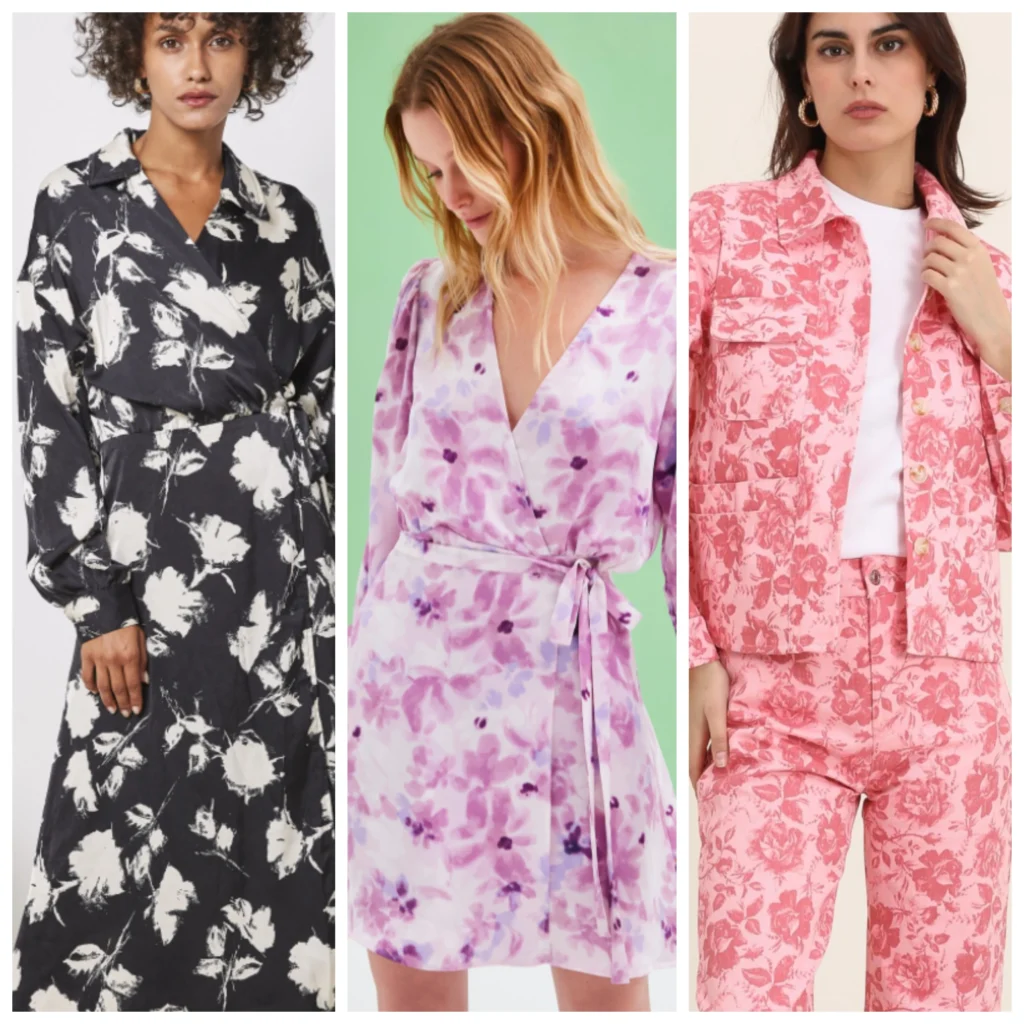 Flores pintadas Estampas de moda verano 2025 Argentina