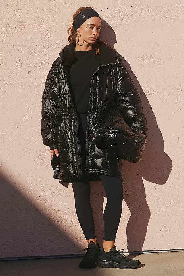Look con campera larga para ir a la nieve