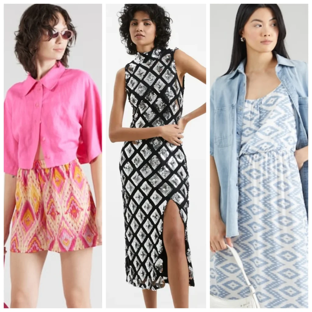 Rombos Estampas de moda verano 2025 Argentina