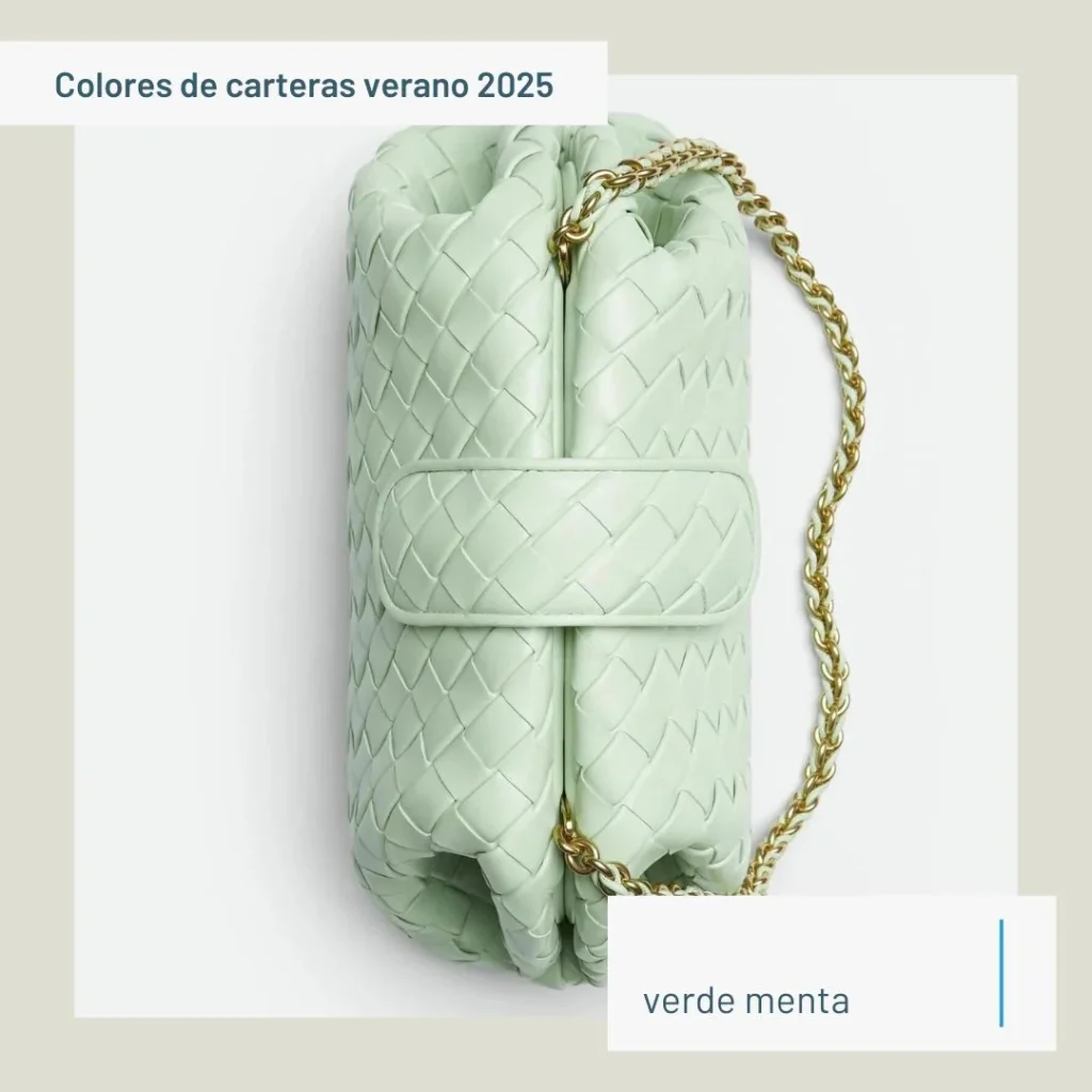 Cartera verde menta Tendencias verano 2025 Argentina