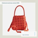 Carteras rojo cereza Tendencias verano 2025 Argentina