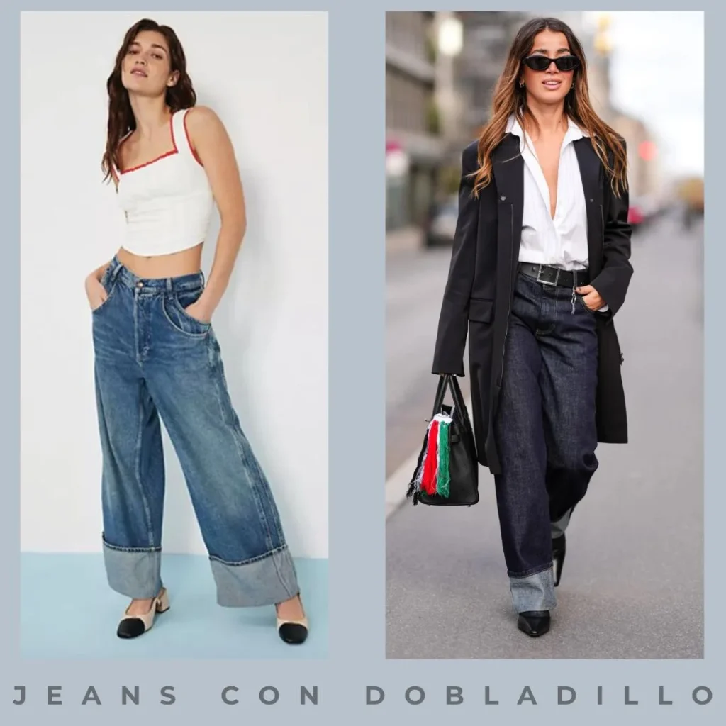Jeans con dobladillo moda verano 2025 Argentina