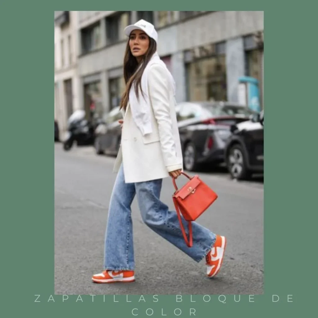 Outftis con zapatillas bloques de color para primavera 2024