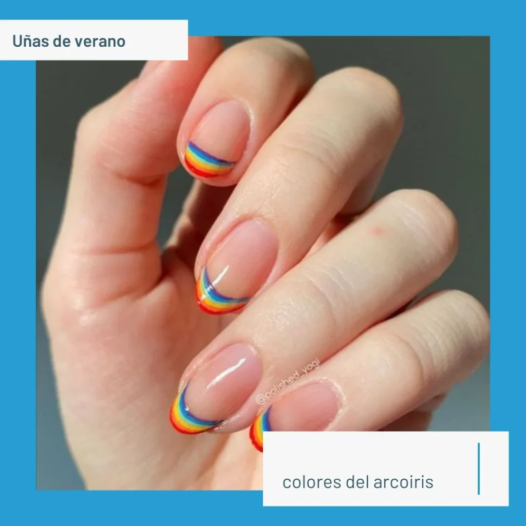 Unas arcoiris Manicura de verano