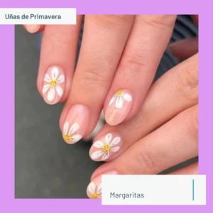 Unas margaritas Manicura de primavera
