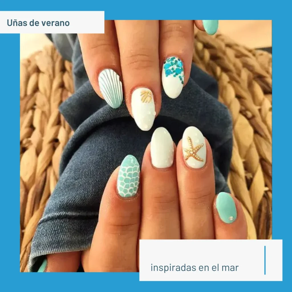 Unas maritimas Manicura de verano